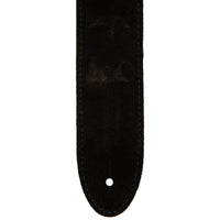 2” PRS Leather Strap, Embossed Birds, Black