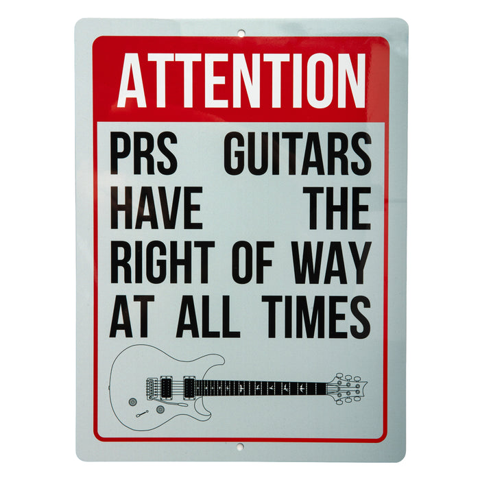 PRS Guitars "Right of Way" Metal Wall Sign