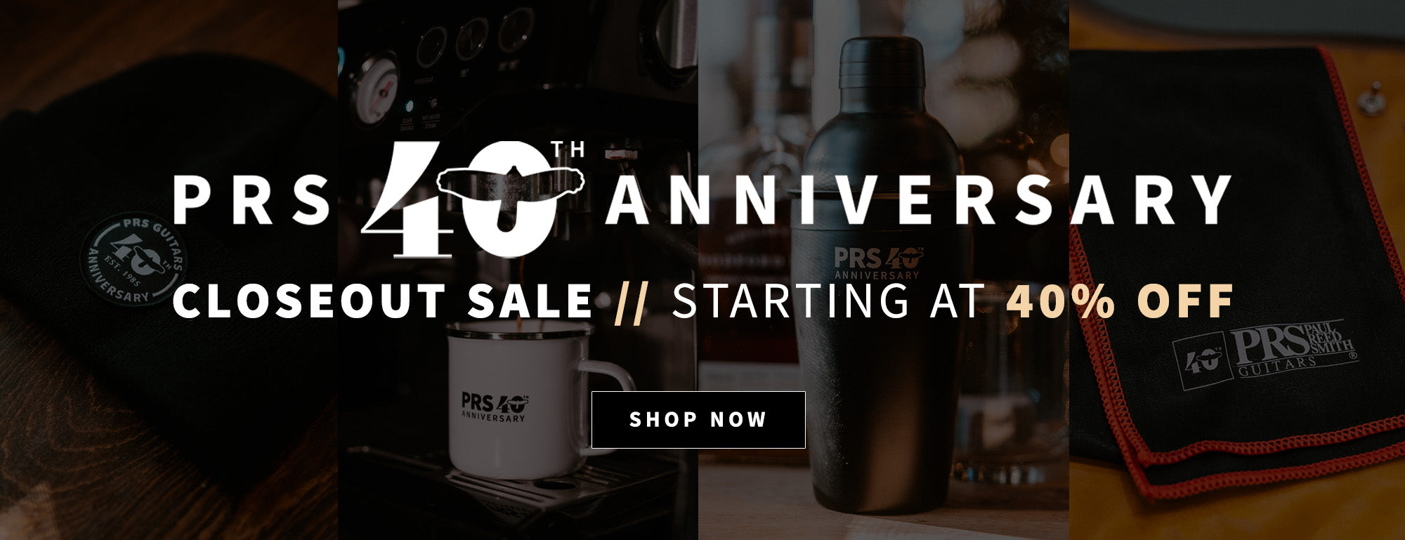 PRS 40th Anniversary Closeout Sale Starting at 40% Off