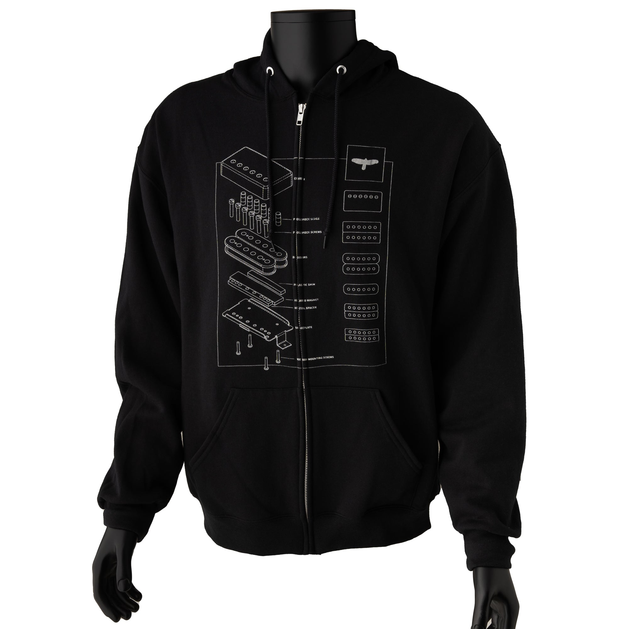 PRS Exploded Pickup Hoodie, Full Zip – PRS Guitars West