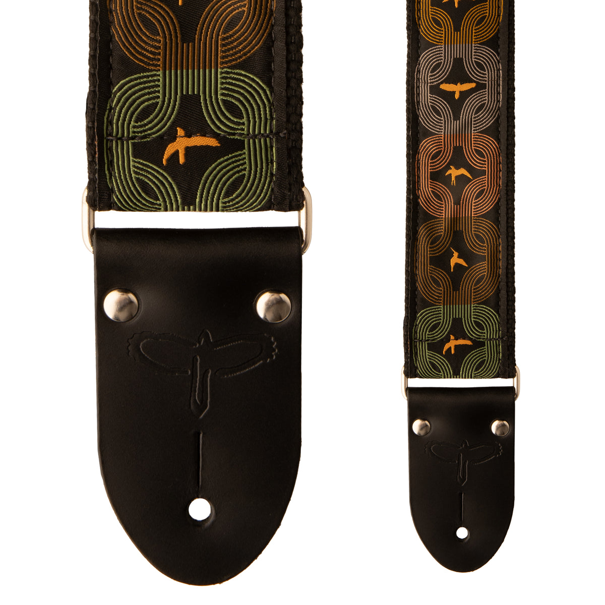 2” PRS Deluxe Retro Strap, Custom Jacquard, Orange Birds