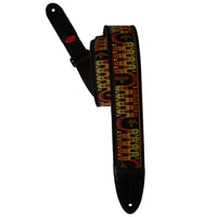 PRS 2.4" Padded Guitar Strap w/FLASH, Custom Jacquard Birds Wavelength