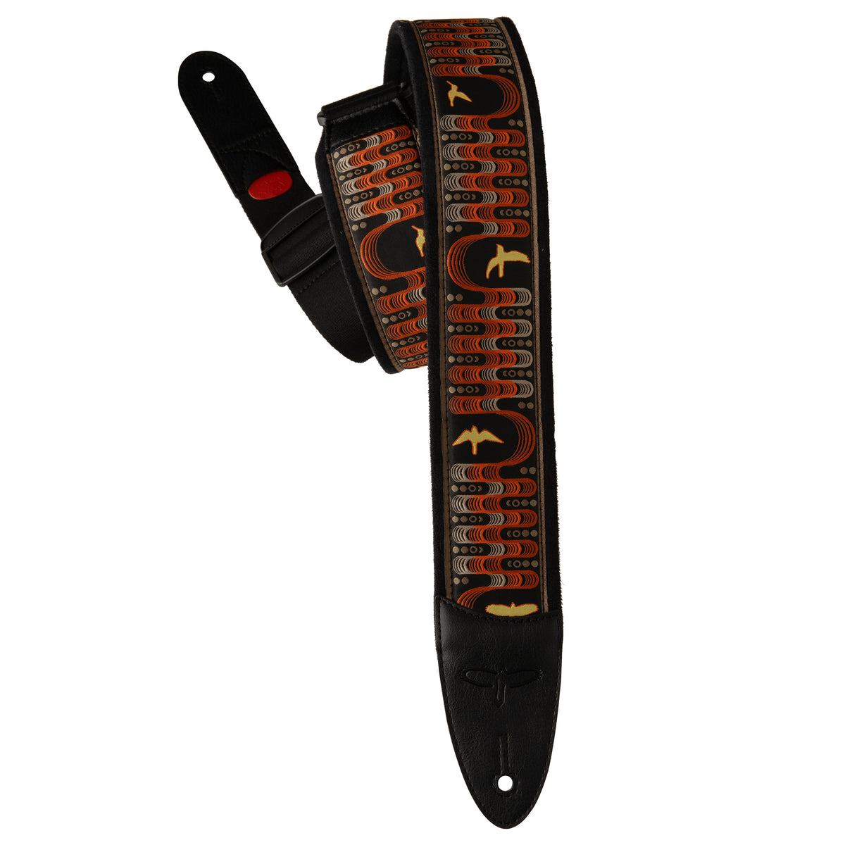 PRS 2.4" Padded Guitar Strap w/FLASH, Custom Jacquard Birds Wavelength