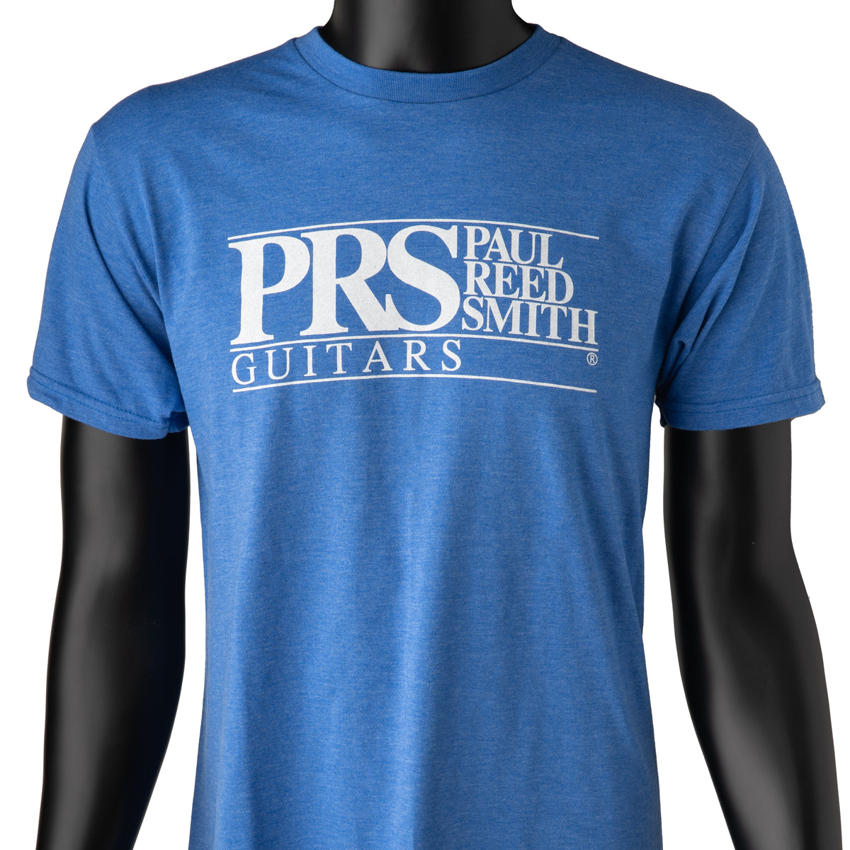 PRS Block Logo Tee, Heather Blue