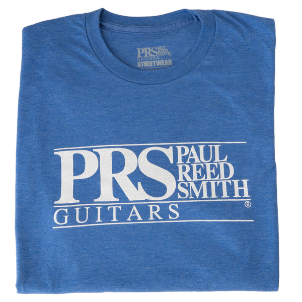 PRS Block Logo Tee, Heather Blue