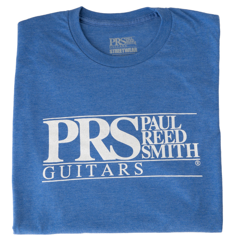 PRS Block Logo Tee, Heather Blue