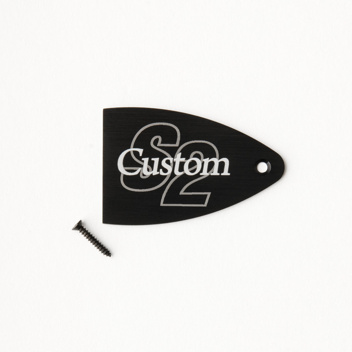 PRS Truss Rod Cover, Black Anodized Aluminum, Etched Model Name