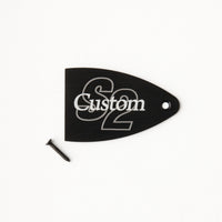 PRS Truss Rod Cover, Black Anodized Aluminum, Etched Model Name