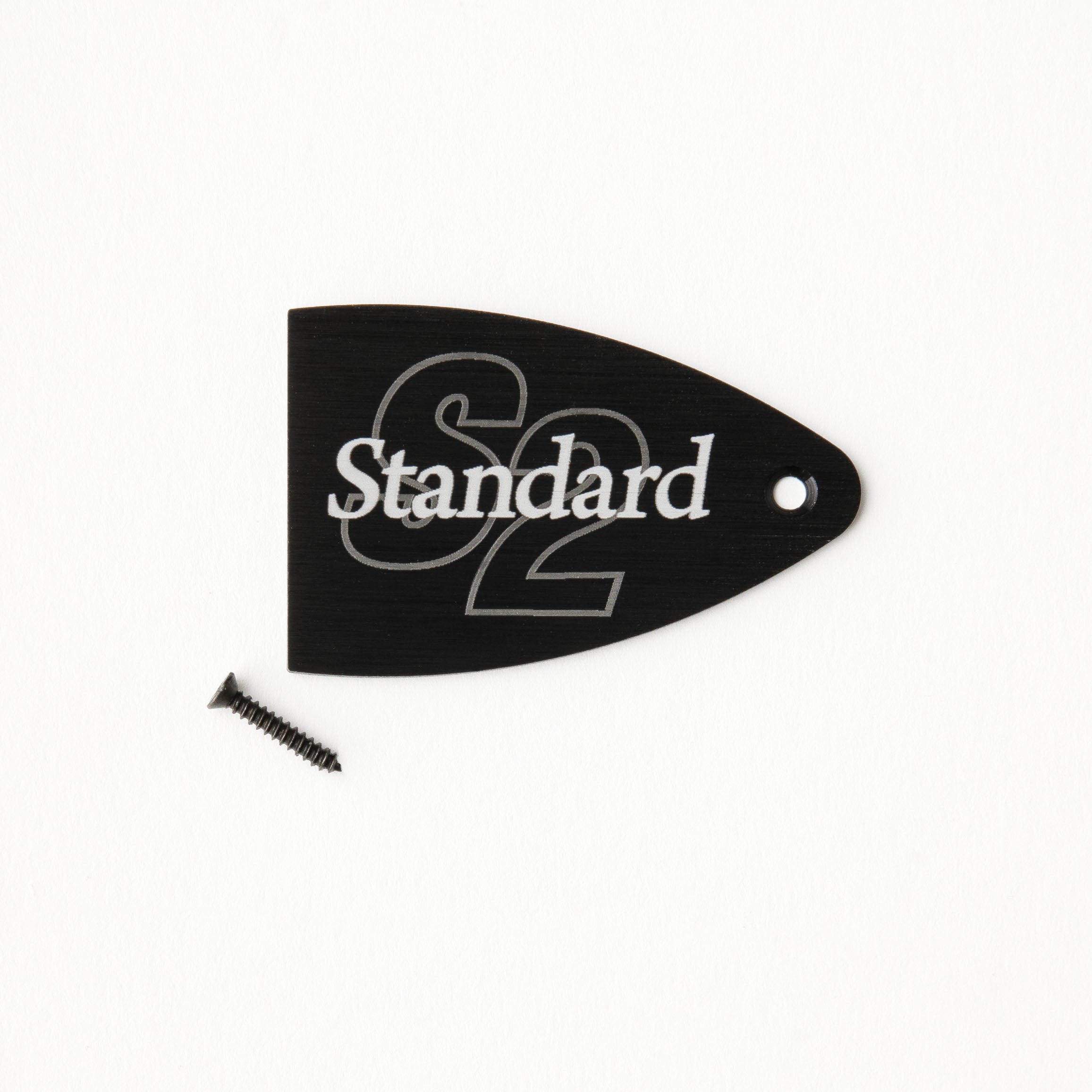 PRS Truss Rod Cover, Black Anodized Aluminum, Etched Model Name
