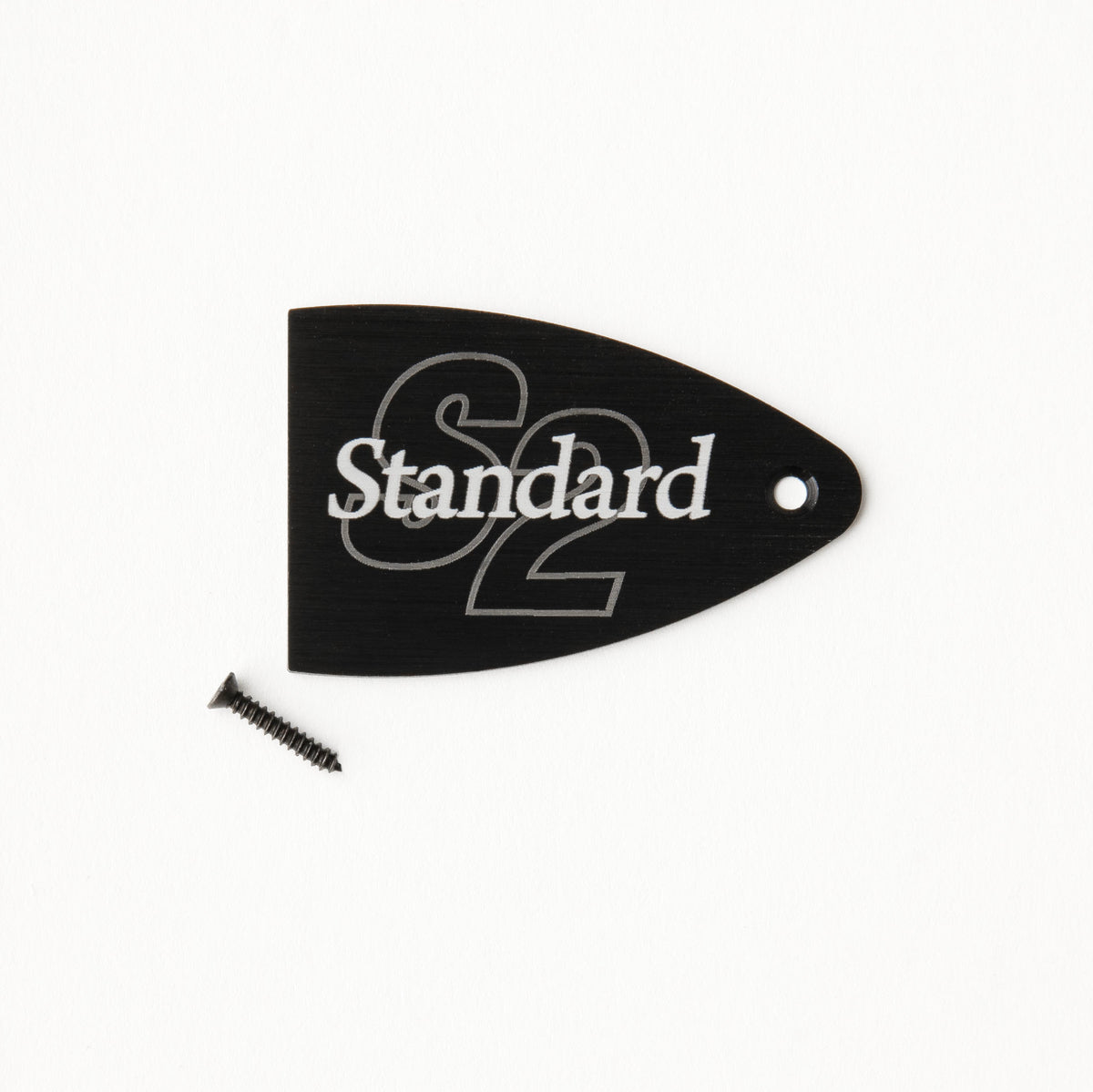 PRS Truss Rod Cover, Black Anodized Aluminum, Etched Model Name