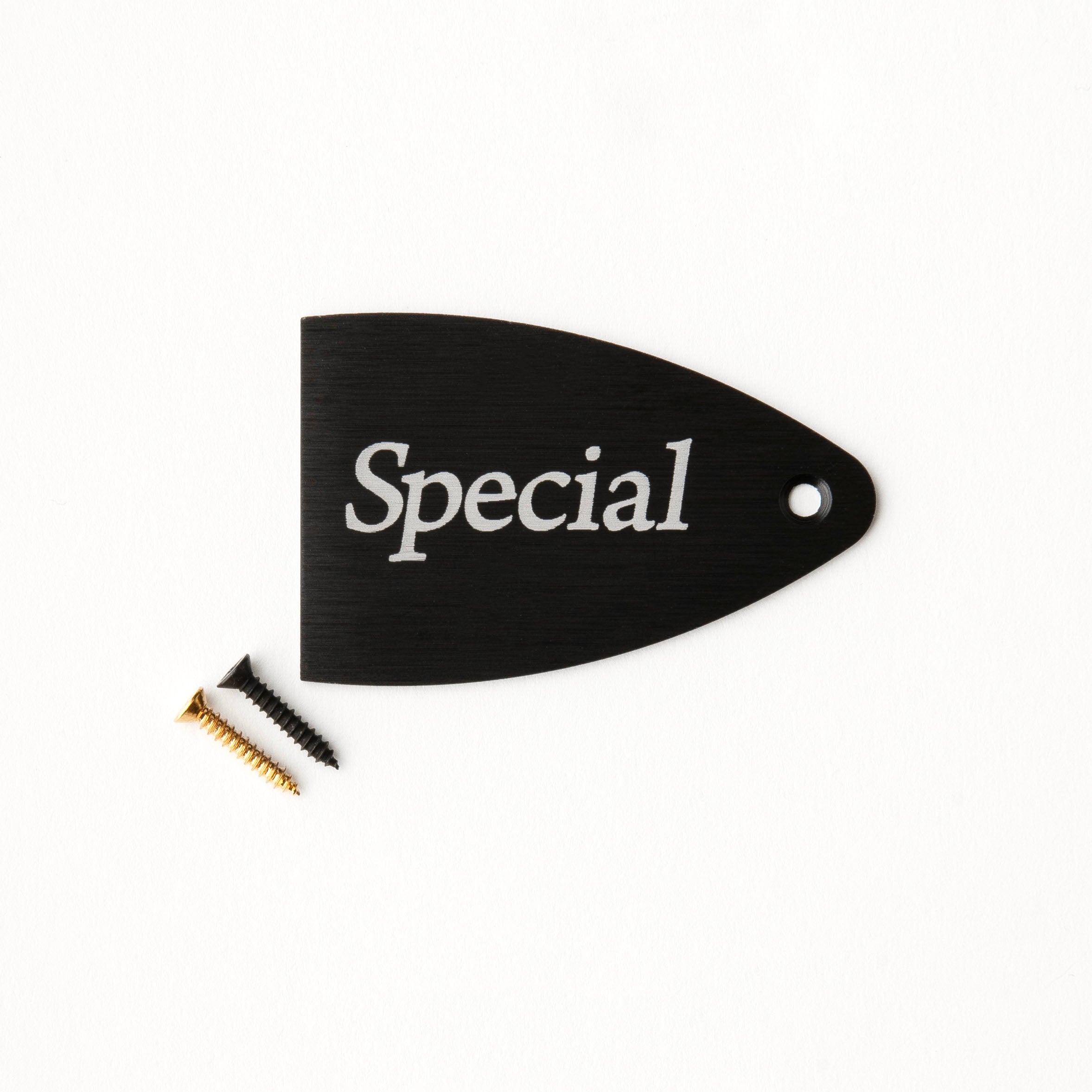 PRS Truss Rod Cover, Black Anodized Aluminum, Etched Model Name