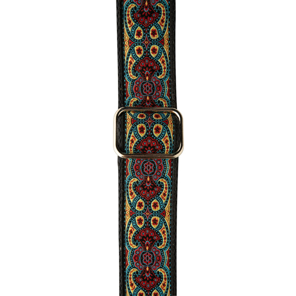 Black & Red Deluxe 2" Retro Guitar Strap