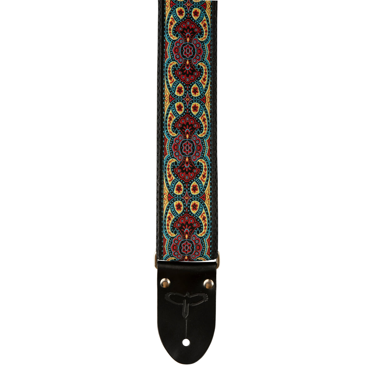 Black & Red Deluxe 2" Retro Guitar Strap