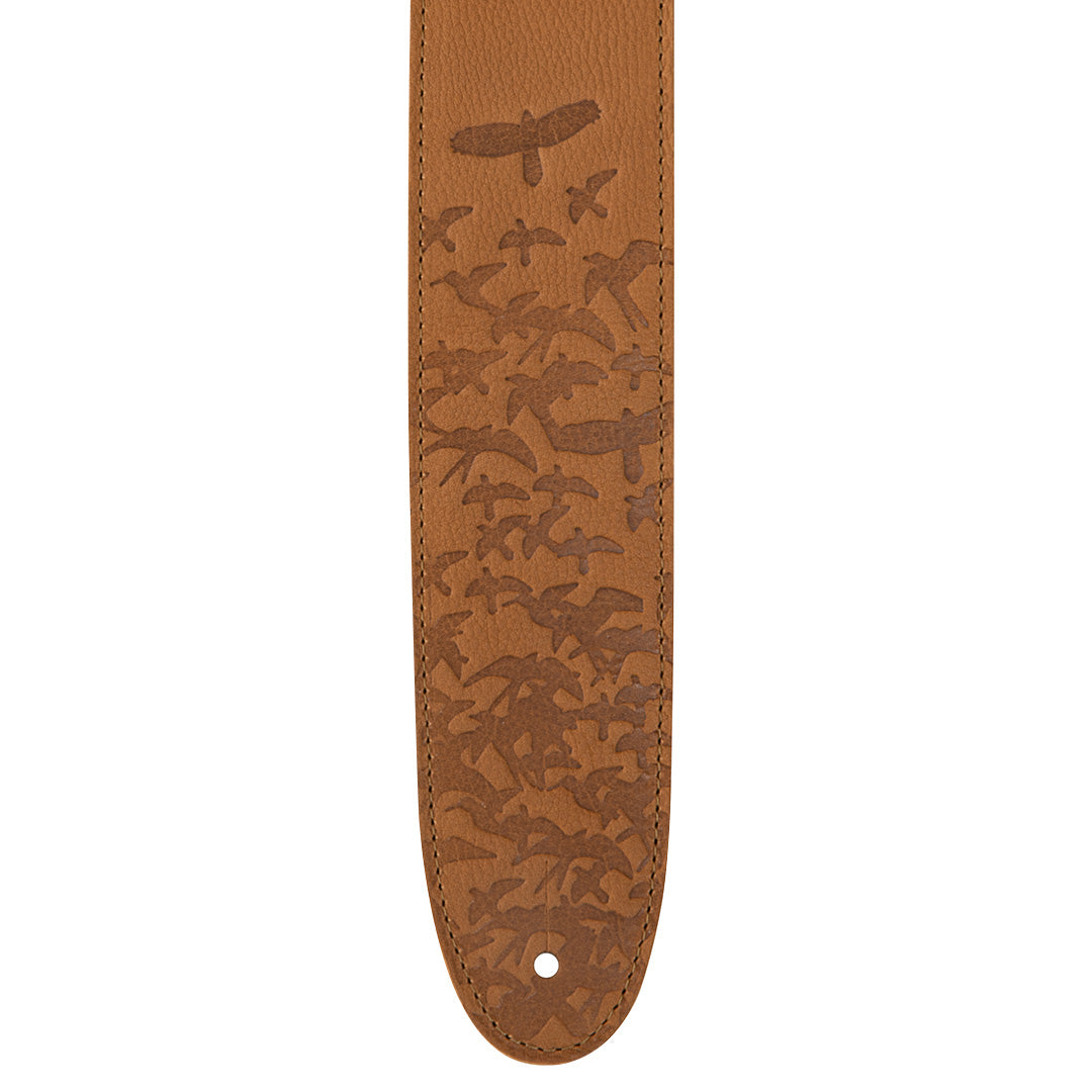 PRS 2.5” Leather Bird Swarm Strap (Rust and Tan)
