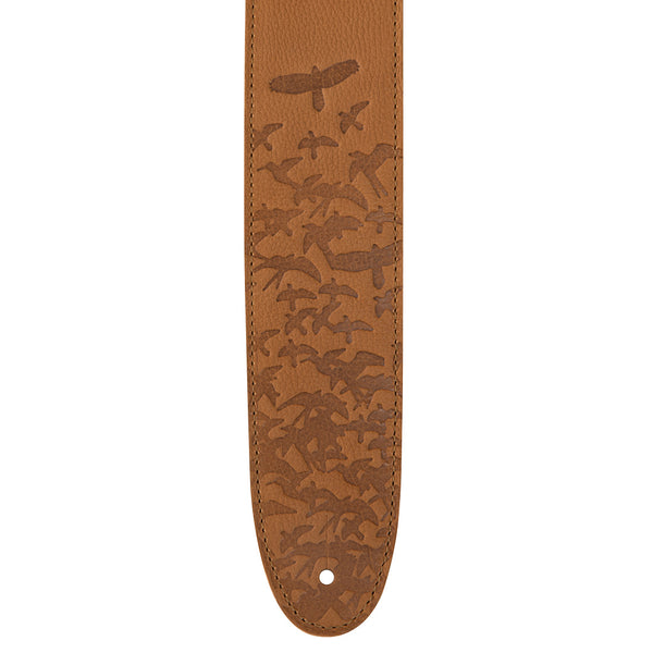 PRS 2.5” Leather Bird Swarm Strap (Rust and Tan)