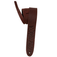 PRS 2.5” Leather Bird Swarm Strap (Green, Rust, and Tan)