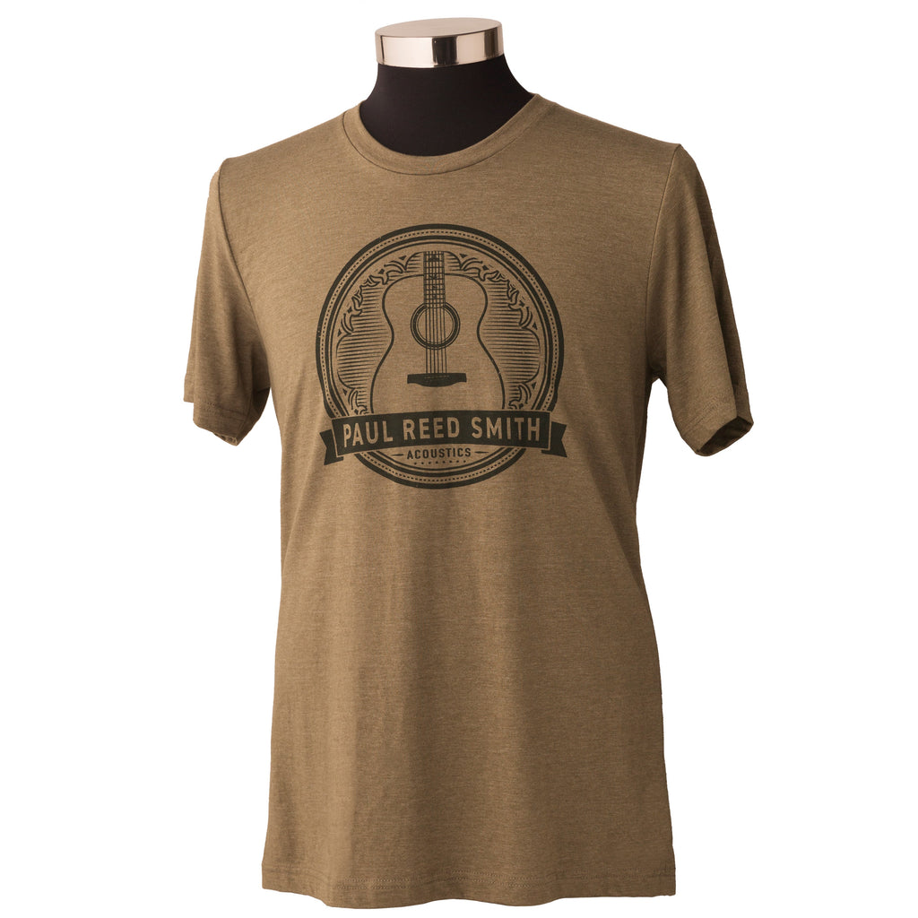 PRS Acoustic Guitar Design T-Shirt, Heather Olive