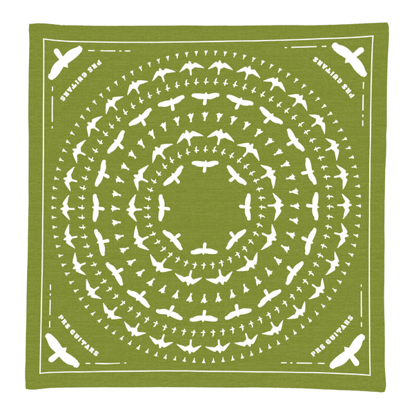 PRS Traditional Bird Bandana - Black & Military Green