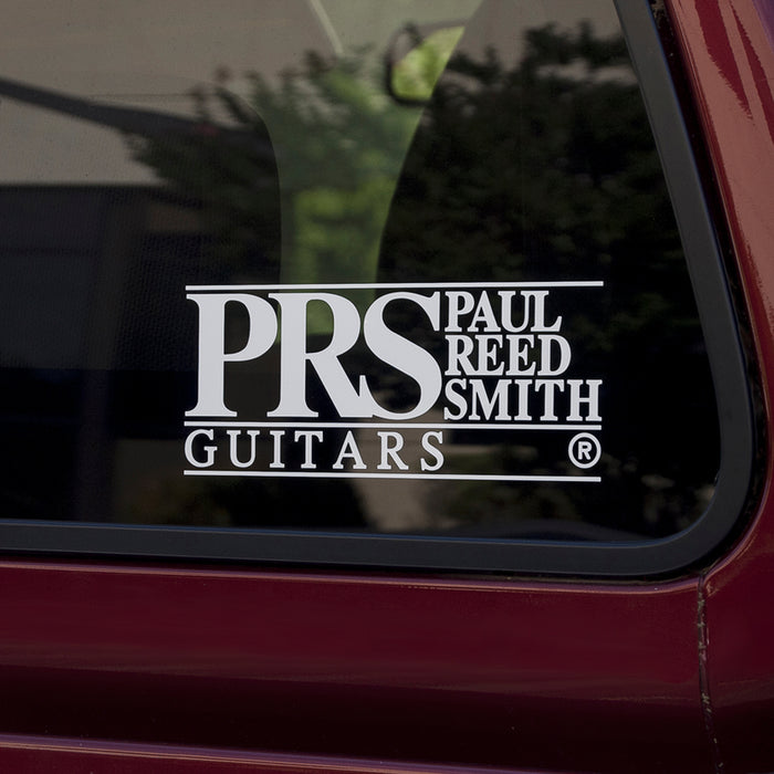 PRS Block Logo Window Decal, White