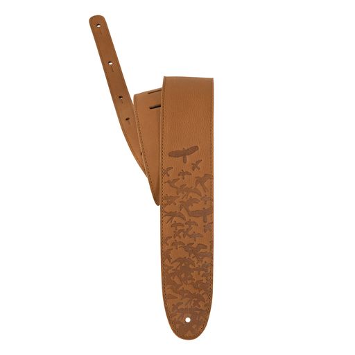 PRS 2.5” Leather Bird Swarm Strap (Green, Rust, and Tan)