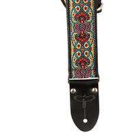 Black & Red Deluxe 2" Retro Guitar Strap