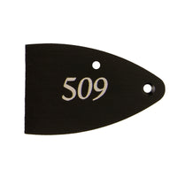 Core, Black Anodized Aluminum, Etched Truss Rod Cover